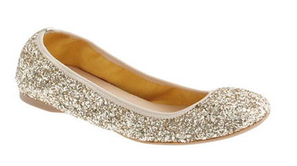 Gold ballerina shoes - love it!